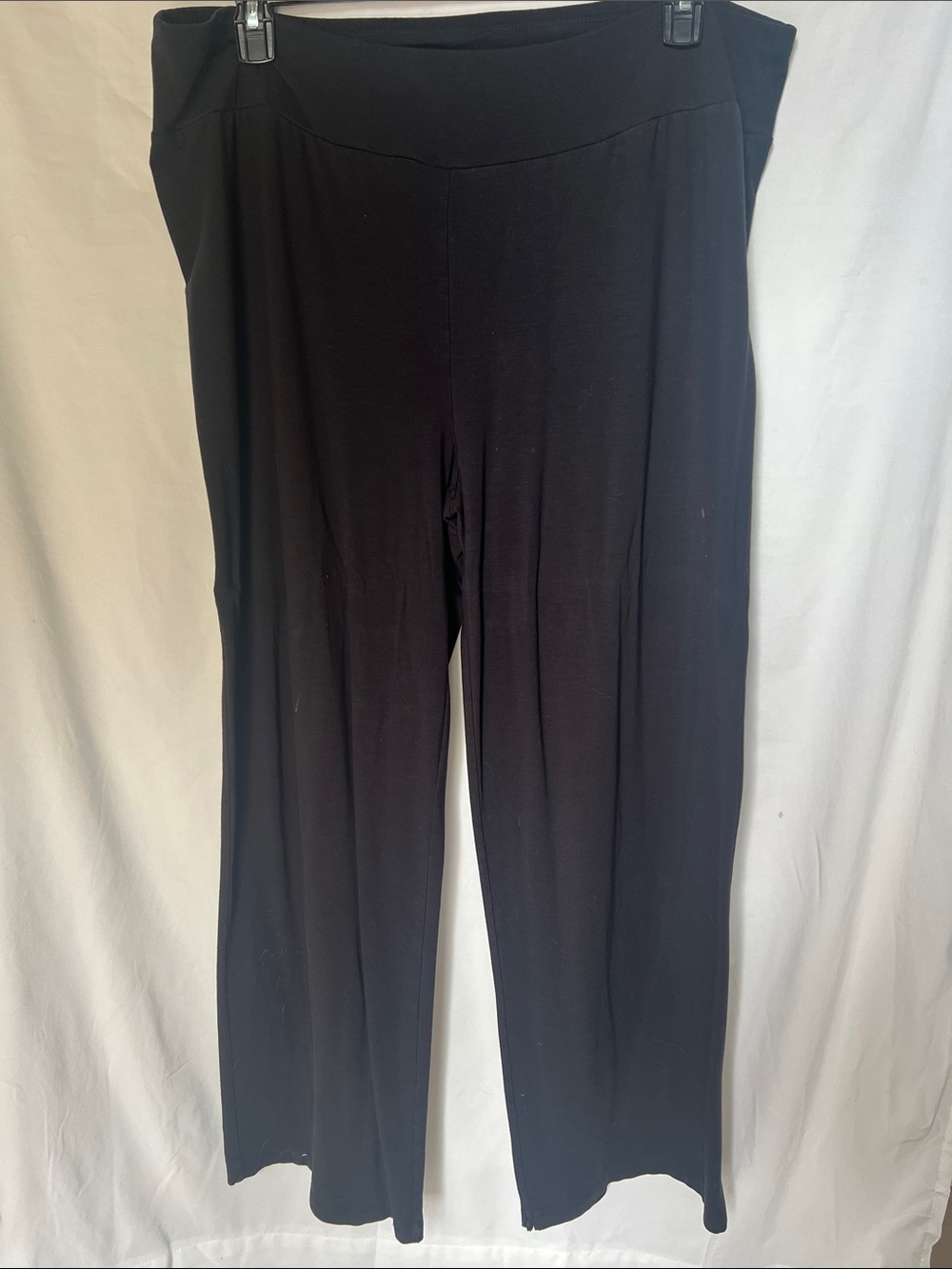 White Stag Black Wide-Leg Ponte Pants
